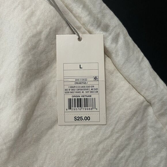 A New Day Cream Shorts Paperbag Waist Size Large - Picture 6 of 12